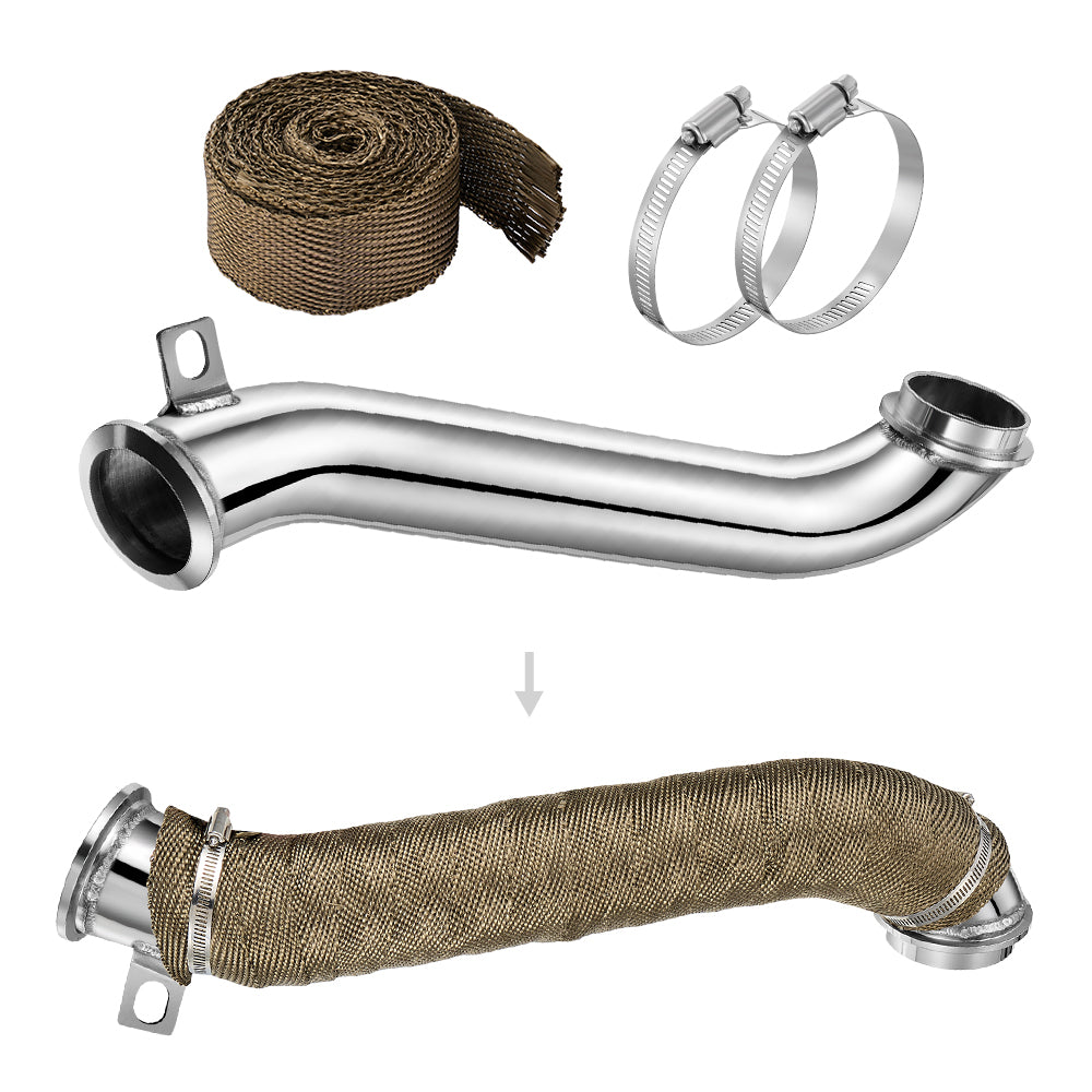 SPELAB 3'' Downpipe Exhaust For 2004.5-2010 LLY LBZ LMM 6.6L Duramax D