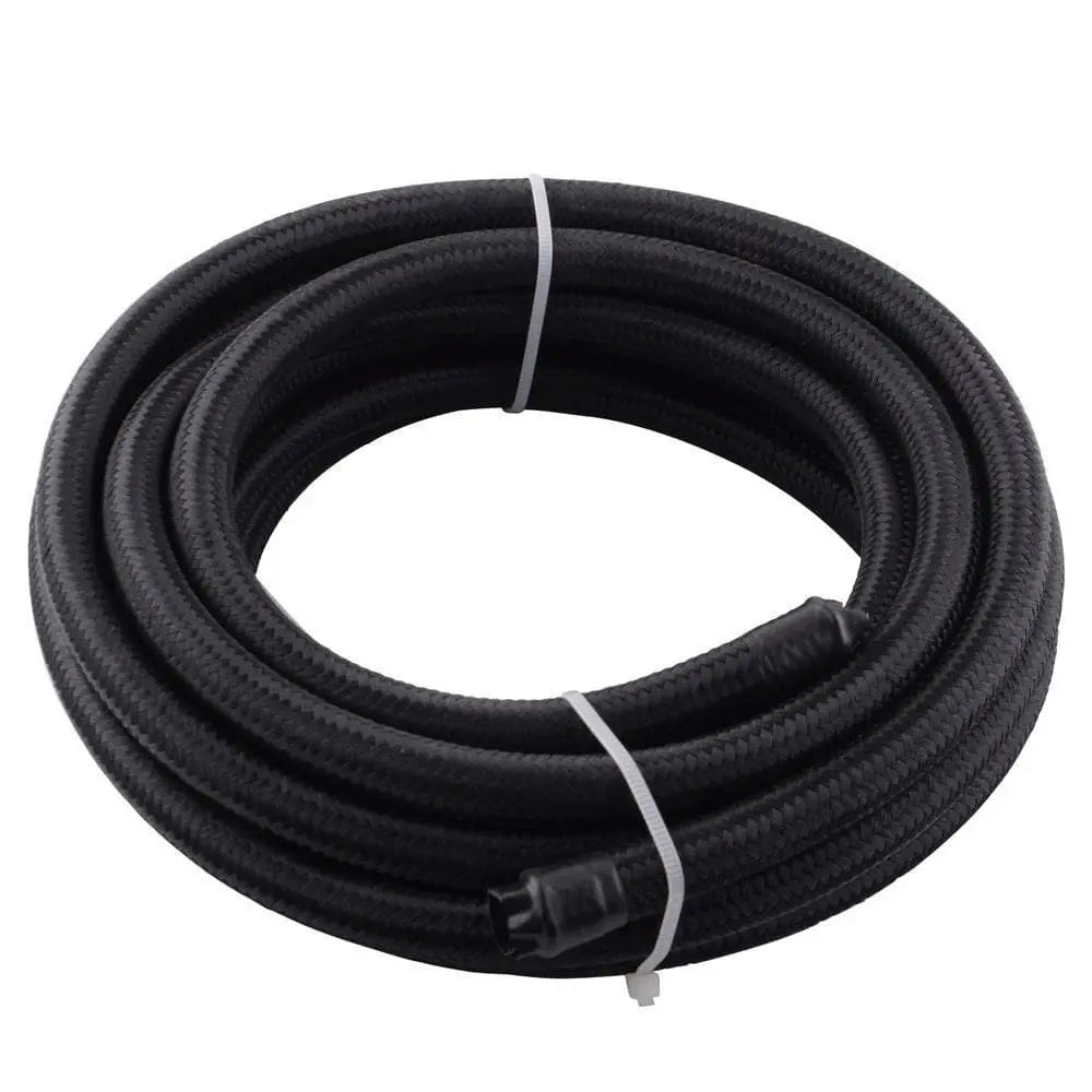 10FT AN4 Stainless Steel Braided Fuel Line Hose For Fuel Return