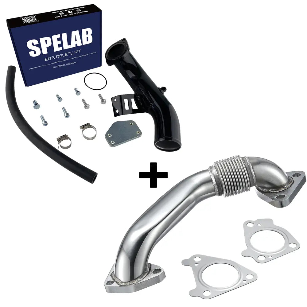 2004-2005 6.6L Duramax LLY EGR Delete Kit With High Flow Intake |SPELAB