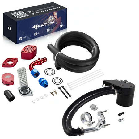 2011+ Ford 6.7L Powerstroke CCV Reroute/Delete w/Catch Can Internal&External  Kit | SPELAB-6