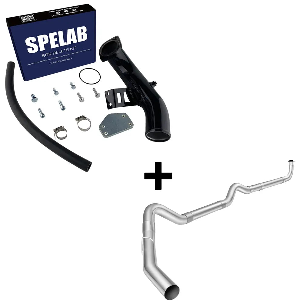 SPELAB 2004-2005 6.6L Duramax LLY EGR Delete Kit With High Flow Intake