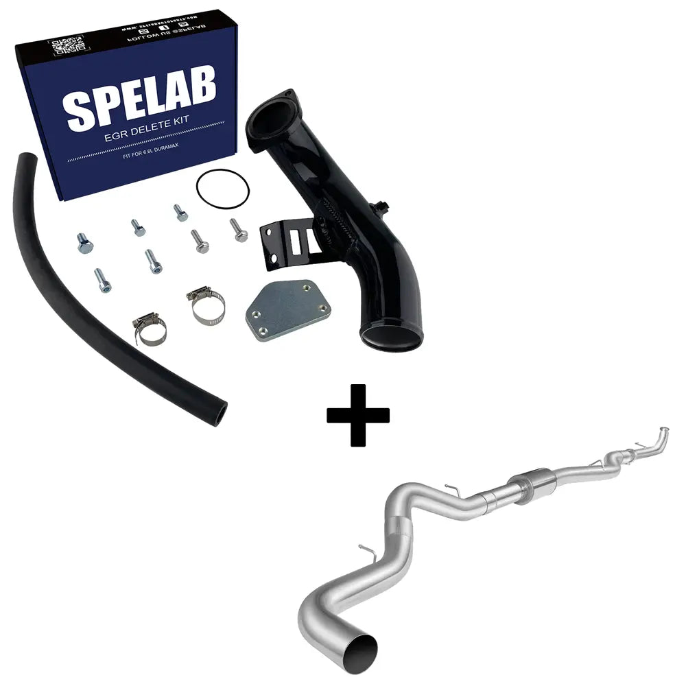 SPELAB 2004-2005 6.6L Duramax LLY EGR Delete Kit With High Flow Intake