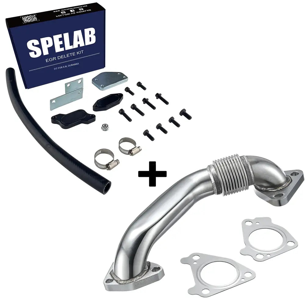 2004-2005 6.6L Duramax LLY EGR Delete Kit With High Flow Intake |SPELAB