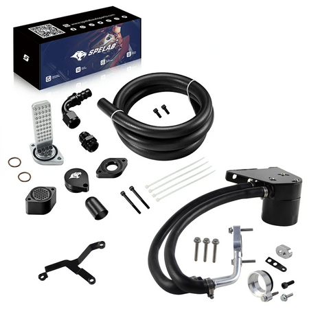 2011+ Ford 6.7L Powerstroke CCV Reroute/Delete w/Catch Can Internal&External  Kit | SPELAB-8