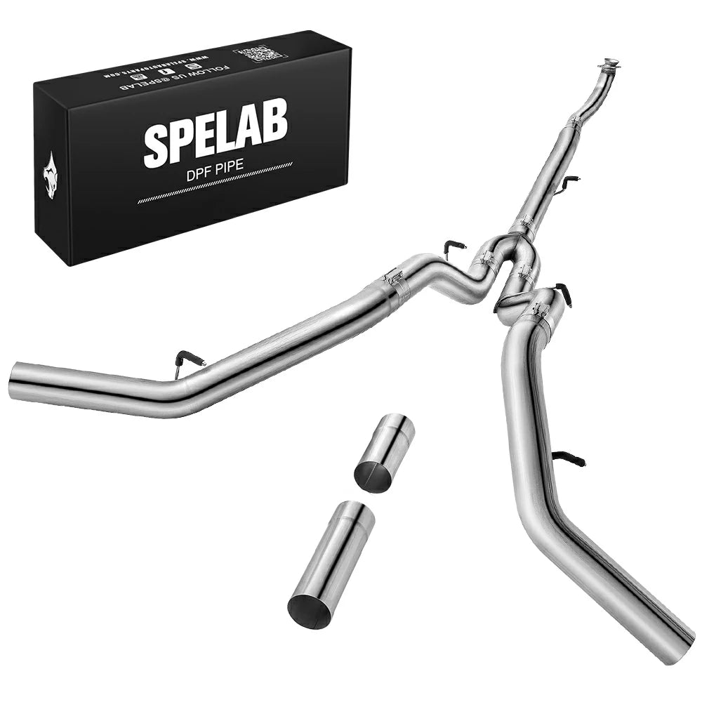 5" Downpipe Back Dual 2017-2019 GM 2500/3500 6.6L Duramax L5P DPF Delete Race Pipe |SPELAB