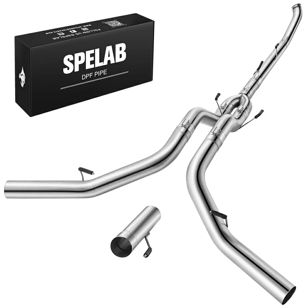 5" Turbo Back Duals 2013-2018 Dodge 2500/3500 6.7L Cummins DPF Delete Race Pipe |SPELAB