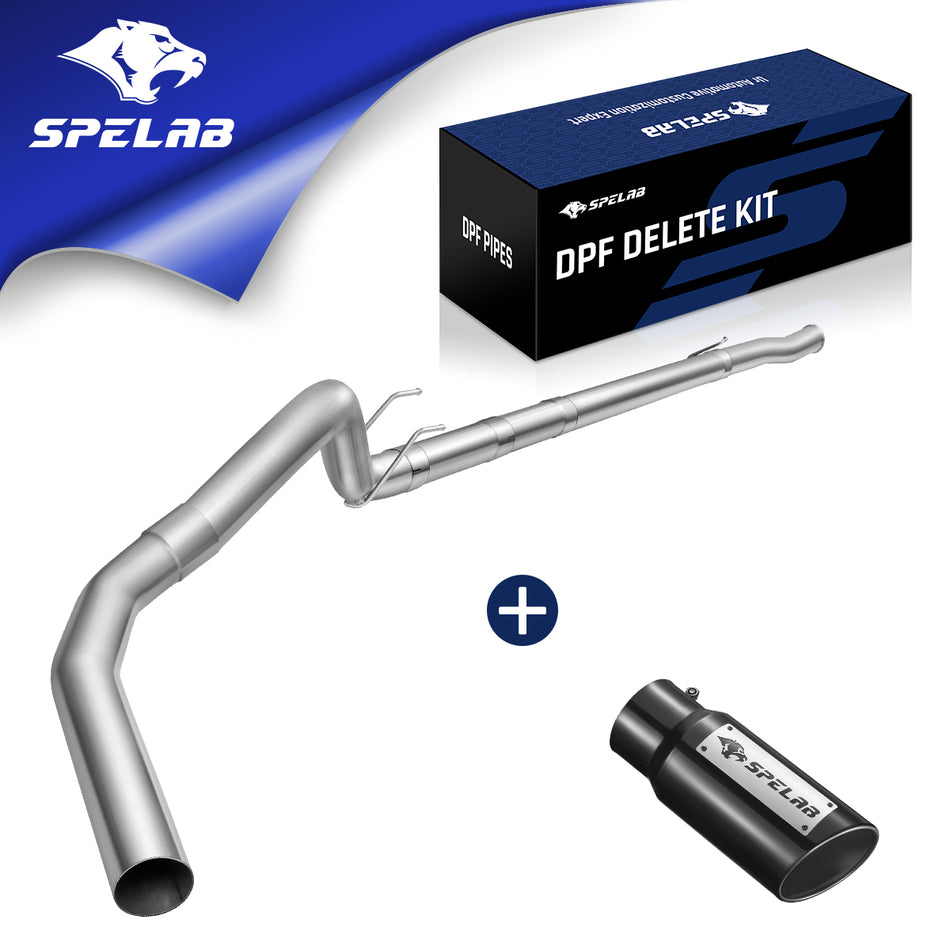 Clearance Sale 4" 2008-2010 Ford 6.4 Powerstroke Cat & DPF Delete Race Pipe | SPELAB