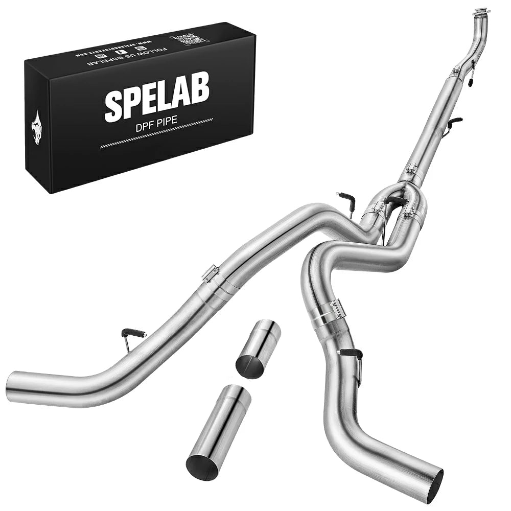 5'' Downpipe Back Duals 2015.5-2016 GM 2500/3500 6.6L Duramax DPF Delete Race Pipe |SPELAB