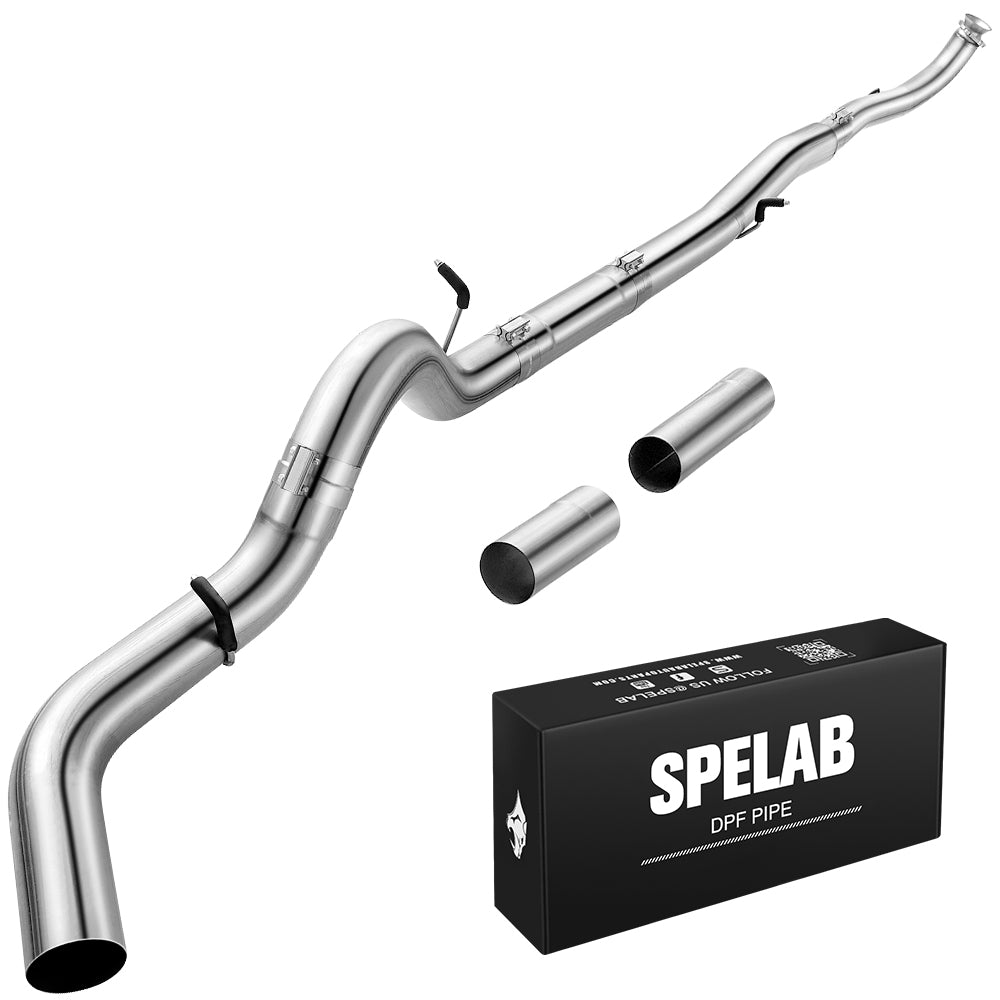 4" Downpipe-Back 2017-2019 L5P 6.6 Duramax DPF Delete Race Pipe（Free Exhaust Tips）