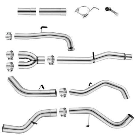 5'' Downpipe Back Duals 2015.5-2016 GM 2500/3500 6.6L Duramax DPF Delete Race Pipe |SPELAB-2