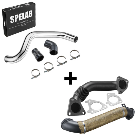 SPELAB 3'' Downpipe Exhaust For 2004.5-2010 LLY LBZ LMM 6.6L Duramax Diesel