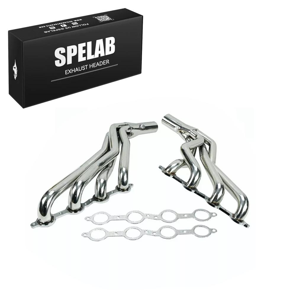 SPELAB Exhaust Header for 2007-2014 Chevy GMC 4.8L 5.3L 6.0L