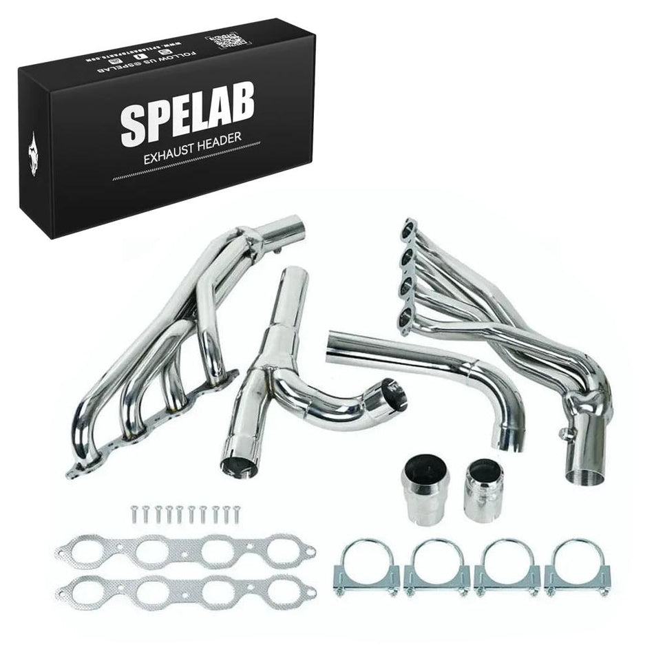 SPELAB Exhaust Header for 2014-2017 Chevy GMC GMT800 V8 Engine 5.3L 6.2L