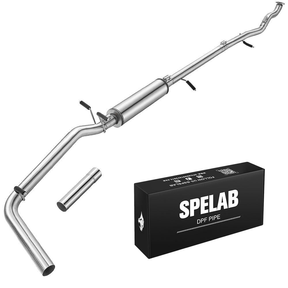 3" Turbo-Back 2016-2019 2.8L Duramax DPF Delete Race Pipe w/Muffler | SPELAB -1