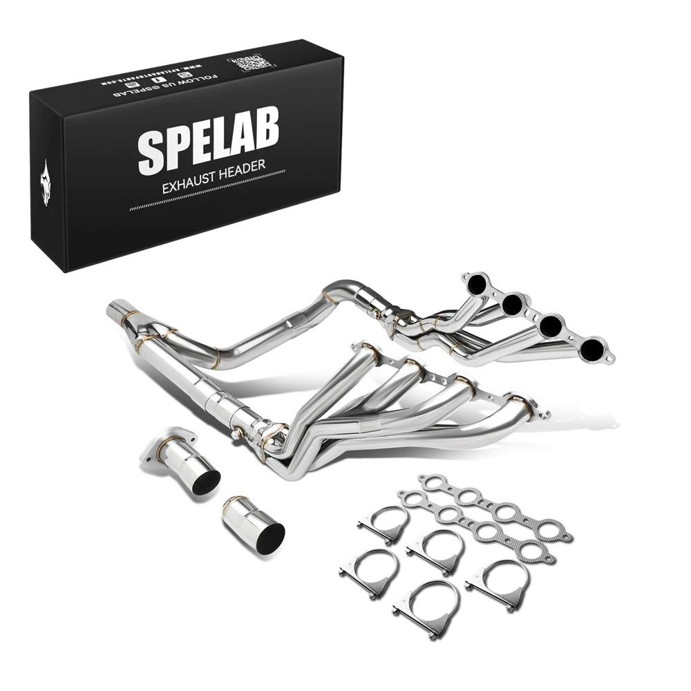 SPELAB Exhaust Header for 2007-2014 Chevy GMC 4.8L 5.3L 6.0L