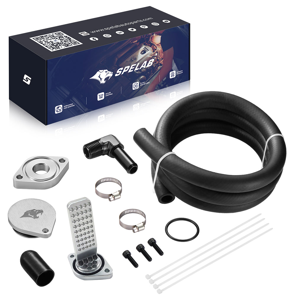 SPELAB 11-23 Ford 6.7L Powerstroke CCV/PCV Reroute/Delete Engine Ventilation Kit-16