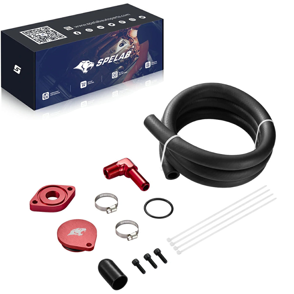 CCV Reroute/Delete Kit 2011-2024 Ford 6.7 Powerstroke F250 F350 F450 w/Catch Can｜SPELAB