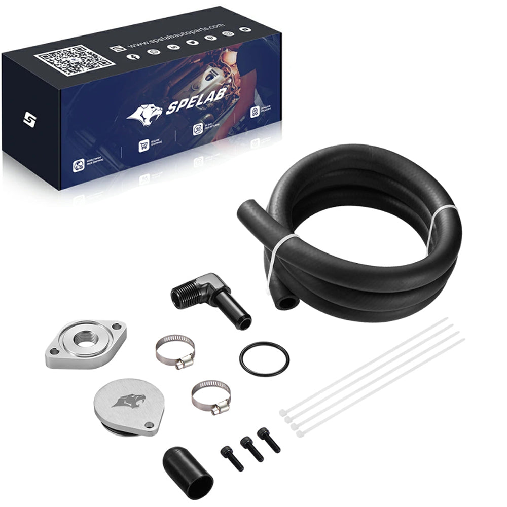 CCV Reroute/Delete Kit 2011-2024 Ford 6.7 Powerstroke F250 F350 F450 w/Catch Can｜SPELAB