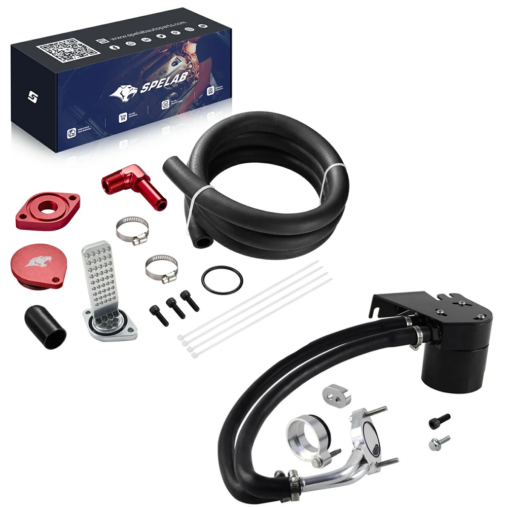 CCV Reroute/Delete Kit 2011-2024 Ford 6.7 Powerstroke F250 F350 F450 w/Catch Can｜SPELAB