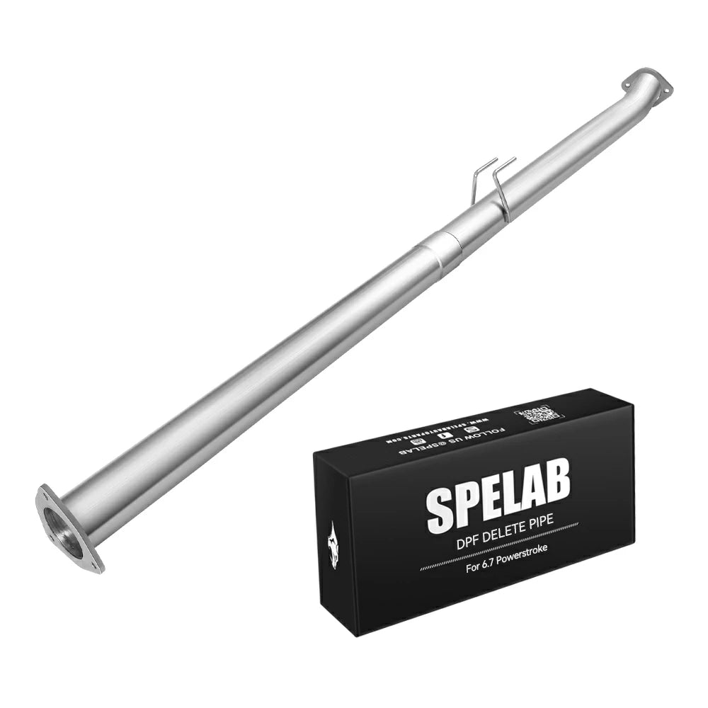 4"/5" 2011-2023 Ford 6.7 Powerstroke DPF Delete Race Pipe w/Muffler Exhaust | SPELAB