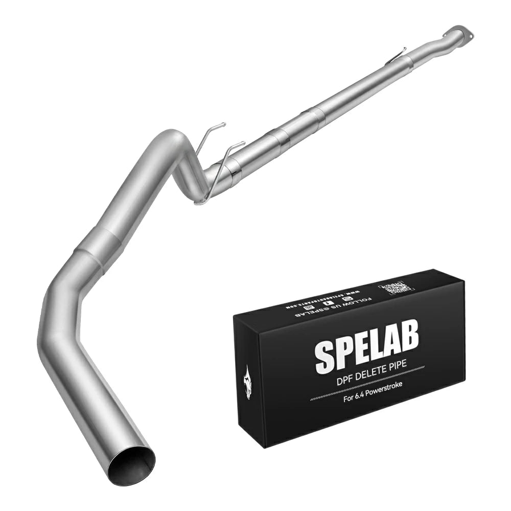 4" 2008-2010 Ford 6.4 Powerstroke Cat & DPF Delete Race Pipe | SPELAB