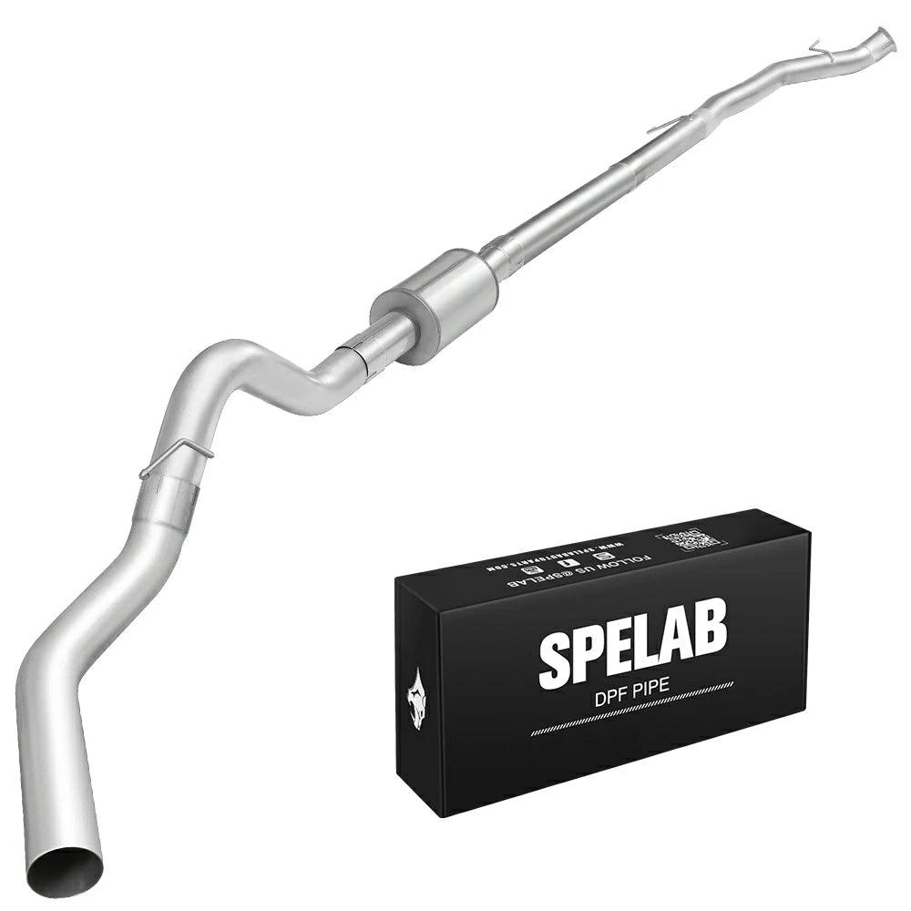 4" Turbo-Back 2007.5-2009 6.7 Cummins DPF Delete Race Pipe w/Muffler | SPELAB