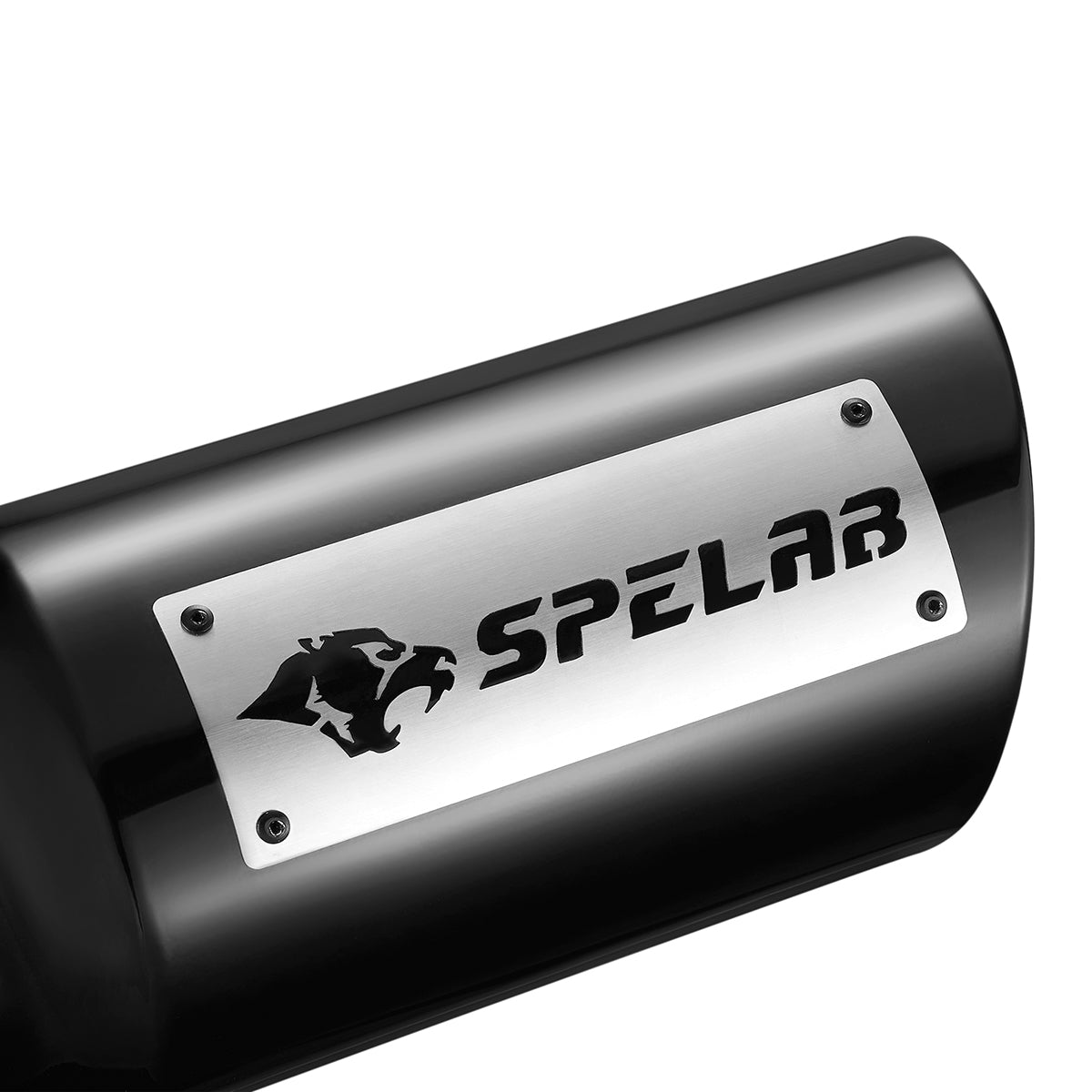 SPELAB Black 4"-5" Universal Bolt On Exhaust Tip - Stylish Upgrade