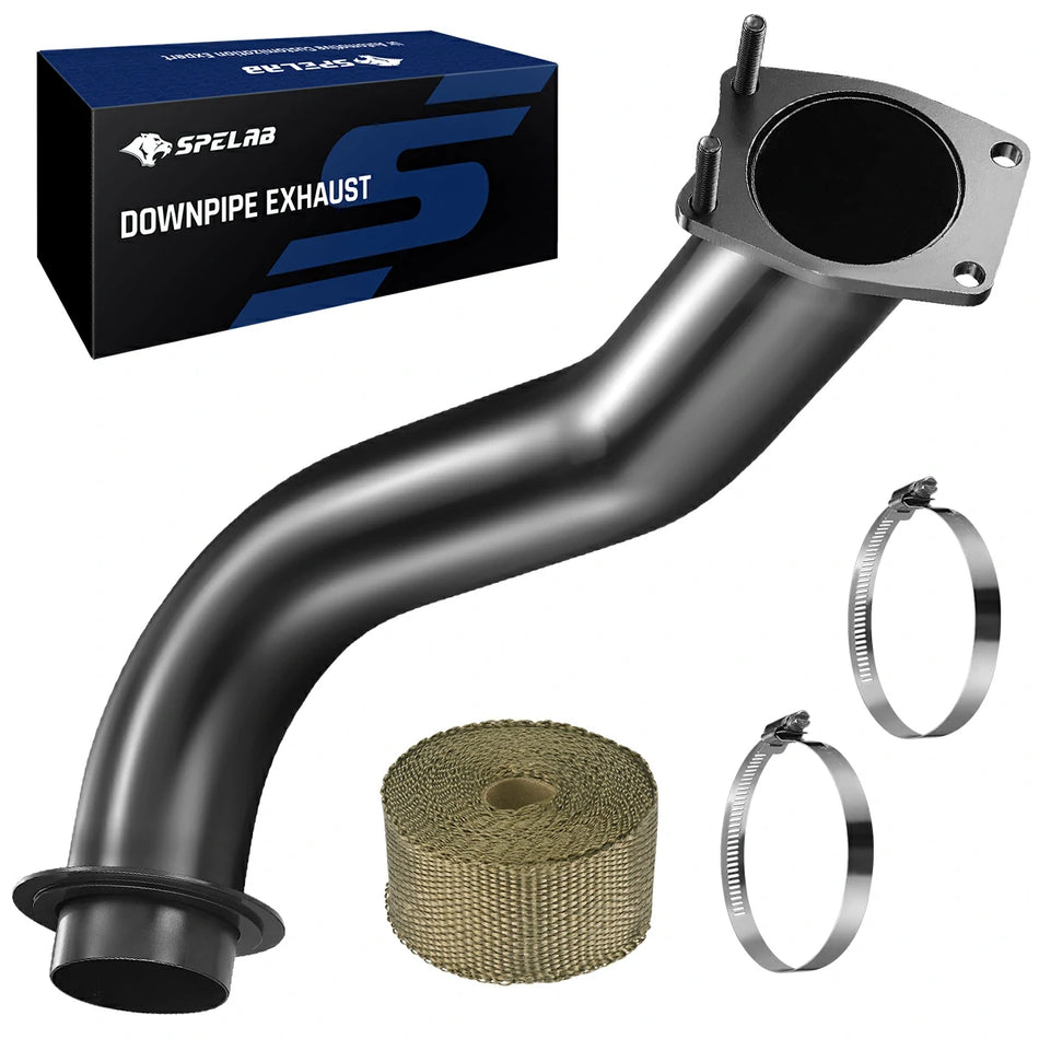 3.5'' Downpipe Exhaust For 2017-2023 L5P 6.6L Duramax Diesel Black| SPELAB-1