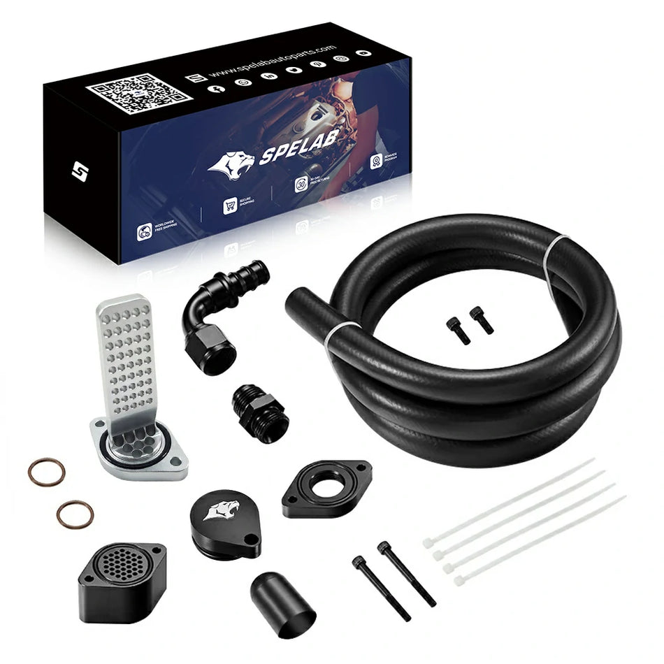 SPELAB 11-23 Ford 6.7L Powerstroke CCV/PCV Reroute/Delete Engine Ventilation Kit-11