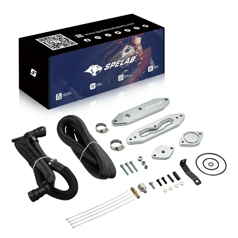 EGR Delete Kit 2011-2023 Ford 6.7L Powerstroke Diesel w/Coolant Bypass Black |SPELAB-6