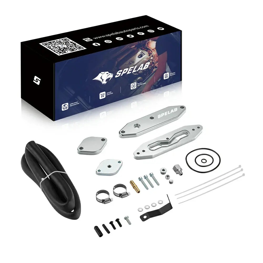 EGR Delete Kit 2011-2023 Ford 6.7L Powerstroke Diesel w/Coolant Bypass Black |SPELAB-4