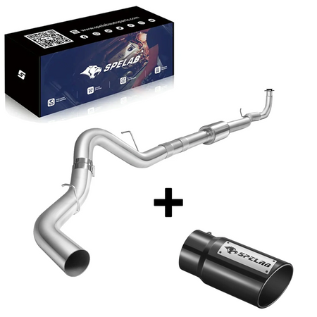 4" Downpipe-Back 2017-2019 L5P 6.6 Duramax DPF Delete Race Pipe（Free Exhaust Tips）