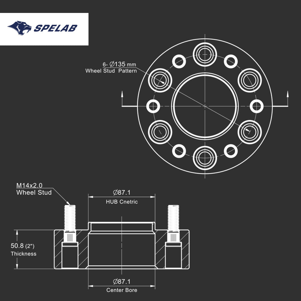 Wheel Spacers for 2003-2014 Ford F150 / Lincoln Navigator 4PCS | SPELAB