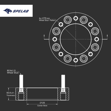 Wheel Spacers for 2003-2018 Ford F250 F350 4PCS | SPELAB