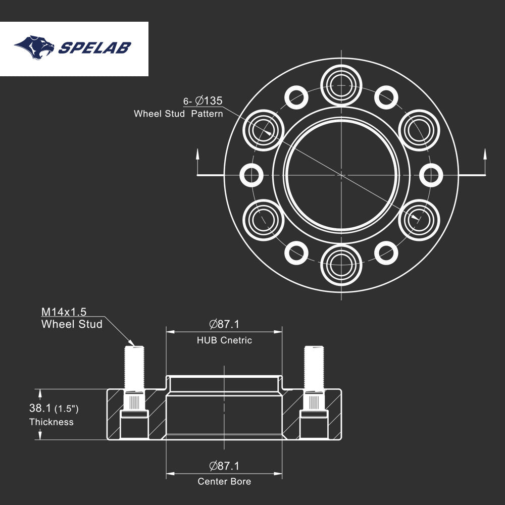 Wheel Spacers for 2015-2022 Ford F150 / Lincoln Navigator 4PCS | SPELAB