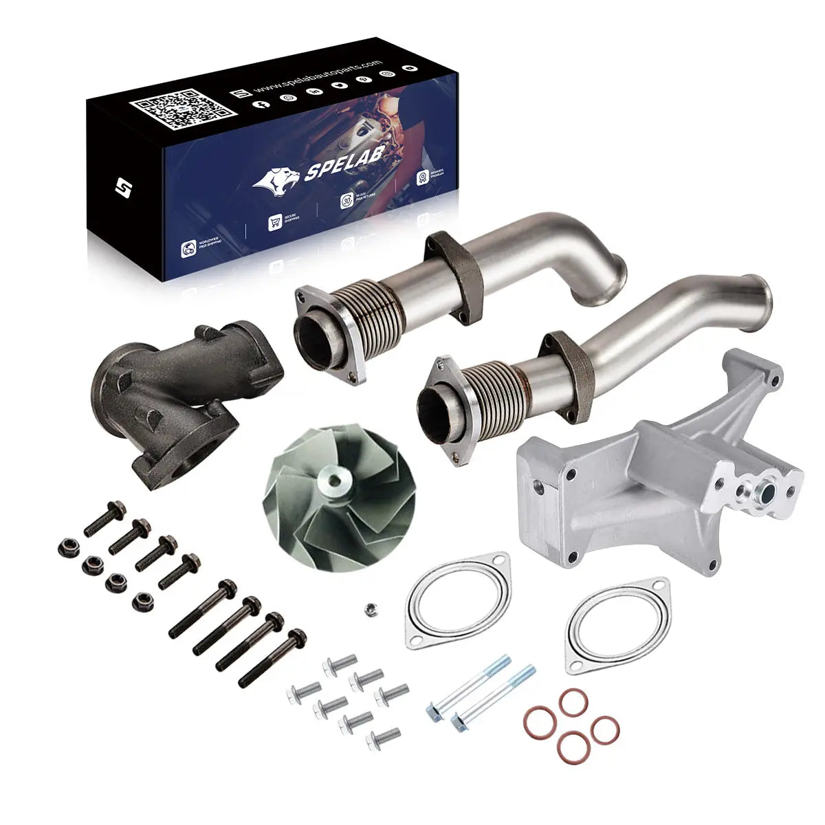 Bellowed Up-Pipe Kit&EBPV&Turbo For 99.5-03 Ford 7.3Powerstroke|SPELAB-1