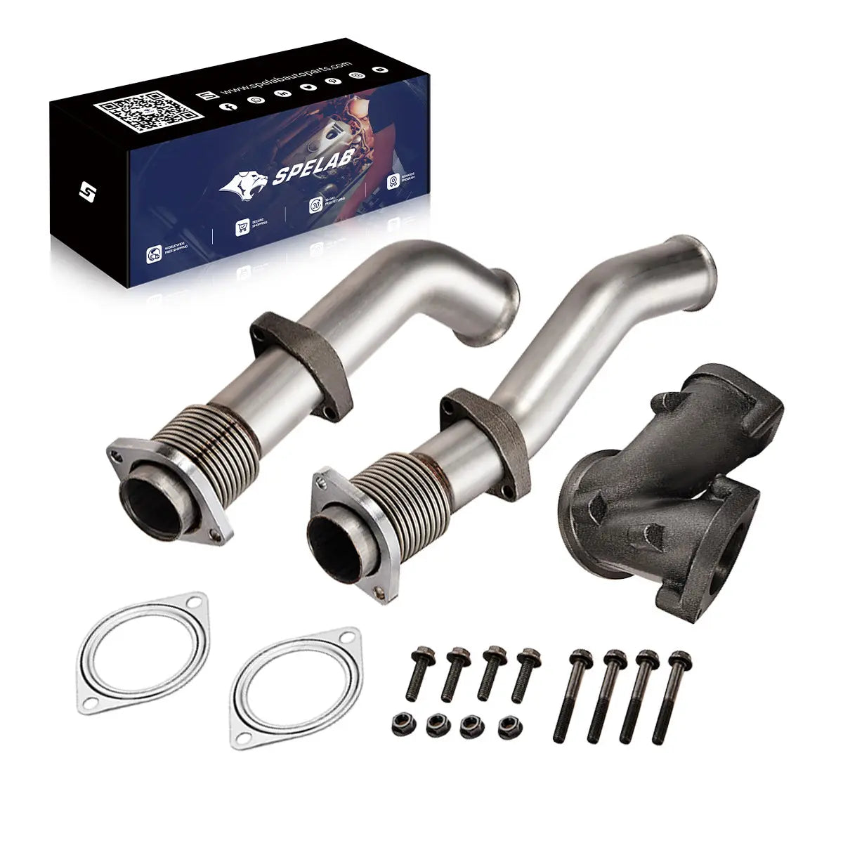 Bellowed Up-Pipe Kit&EBPV&Turbo For 99.5-03 Ford 7.3Powerstroke|SPELAB-2