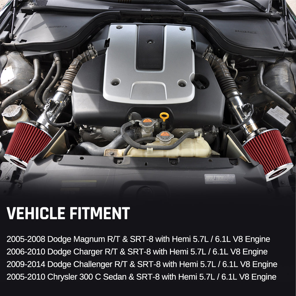 Cold Air Intake Kit For 2005-2010 Dodge/300C Hemi 5.7L/6.1L V8｜SPELAB 8
