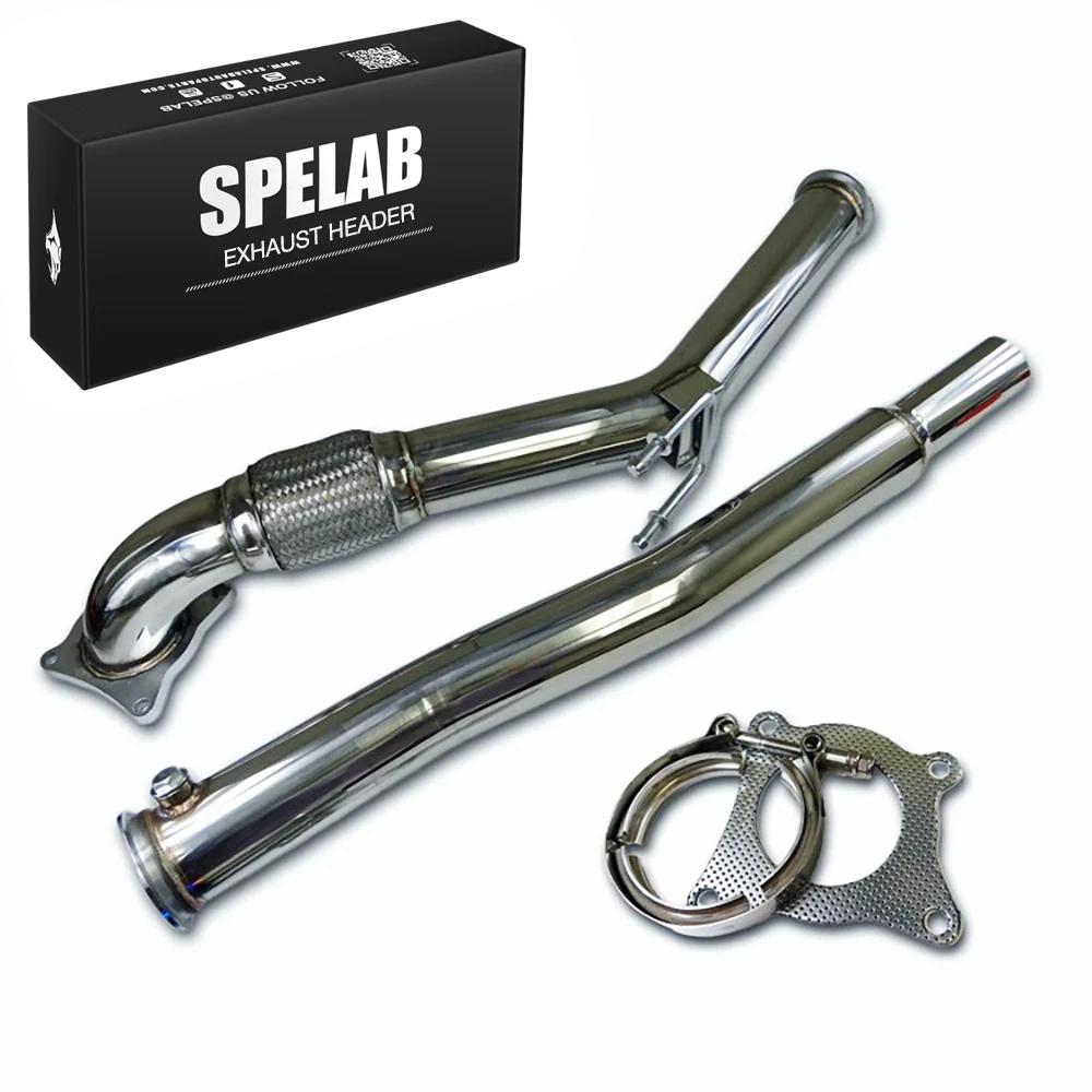 SPELAB 3'' Downpipe Exhaust for 07-11 Audi A3 06-07,10 VW Golf GTi Jetta 2.0T Decat