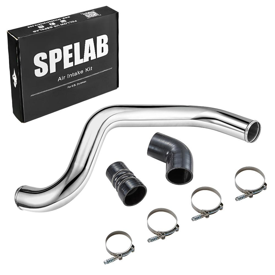 SPELAB Hot Side Intercooler Pipe Kit For 2004.5-2010 6.6 LLY LBZ LMM Duramax Diesel