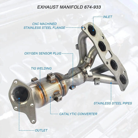 Exhaust Manifold for 2007-2012 Nissan Altima L4 2.5L Flashark