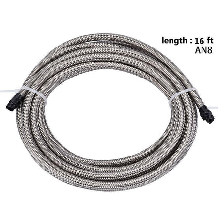 SPELAB 16Ft PTFE E85 Fuel Line Kit Silver Red AN10-SPELAB