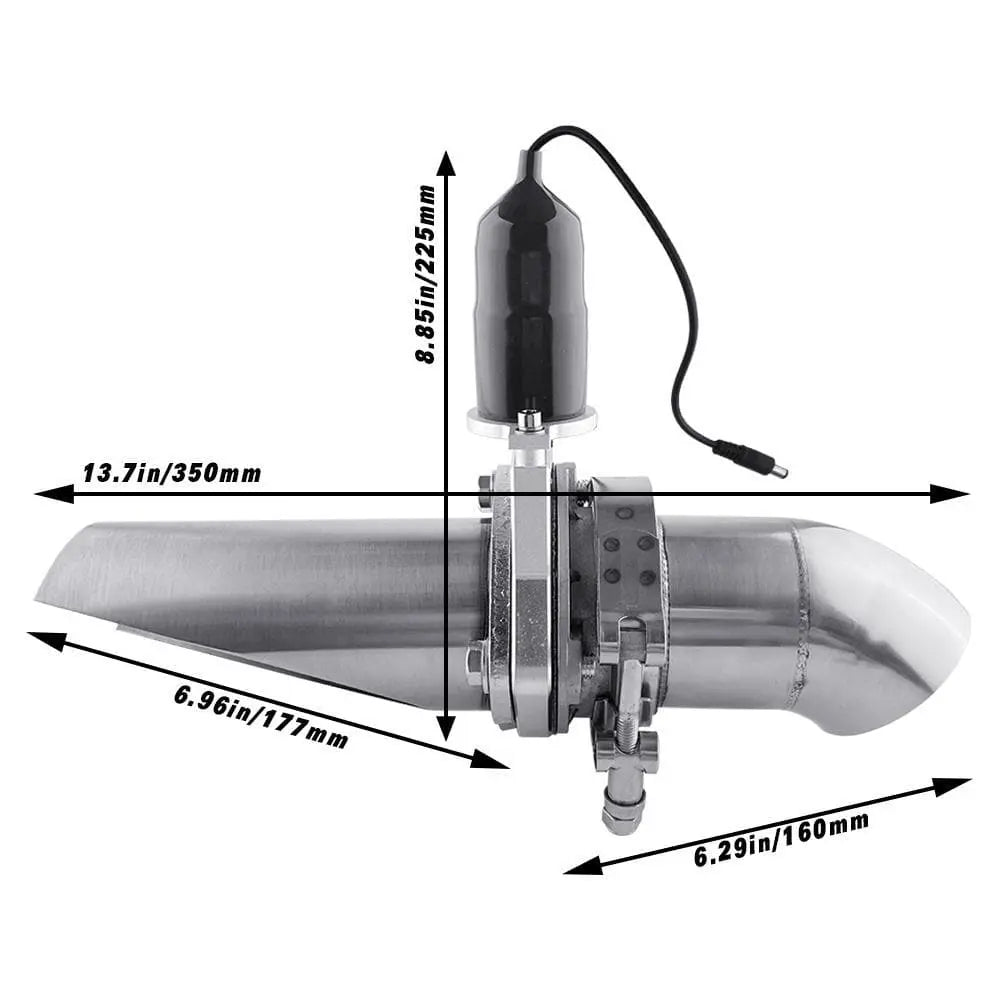 SPELAB 2.02.252.53.0 Inch Remote Dual Diy Fabricator Cut Out Valve Electric Exhaust Cutout Kit