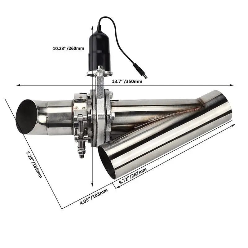 SPELAB 2.25 Inch Manual Single Electric Exhaust Cutout-SPELAB