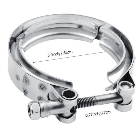 SPELAB 3.0 Inch Stainless Steel V-Band Clamp and Mild Steel Male/Female Interlocking Flanges-SPELAB