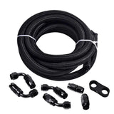 Nylon Braided Oil Fuel Hose,3 Meter Fuel Line AN Fuel Line Kit A