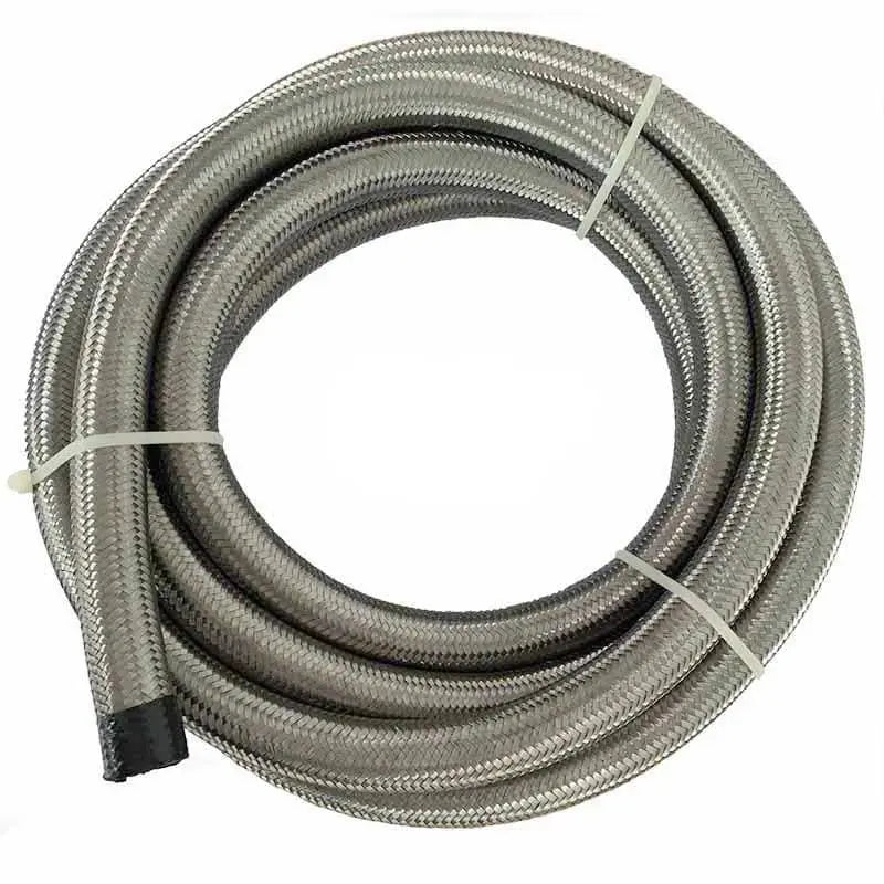 SPELAB AN6 Braided Stainless Steel Oil Fuel Hose Line Silver-SPELAB