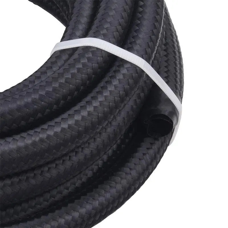 SPELAB AN6 Nylon Braided CPE Fuel Line Kit 20Ft Black-SPELAB