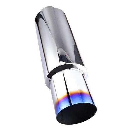 SPELAB N1 Universal 2" Inlet 3" Outlet Performance Exhaust Muffler with Straight Blue Burnt Tip - Moderate Sound-SPELAB