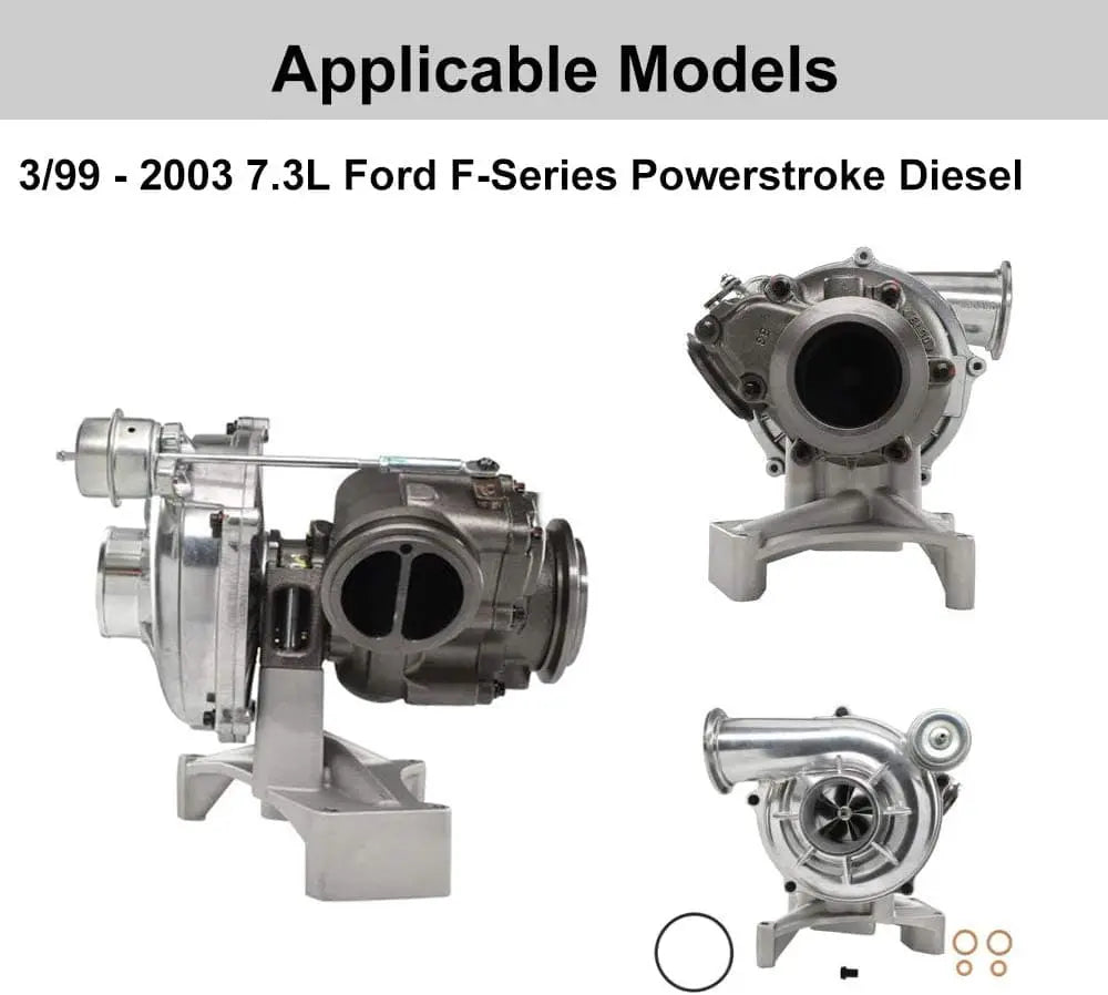 SPELAB Non-EBP Valve Kit for Ford 1999.5-2003 7.3L Powerstroke Diesel Turbo Pedestal +Bolts & Exhaust Housing-SPELAB